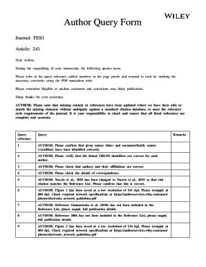 Fillable Online Author Query Form Rothamsted Repository Fax Email