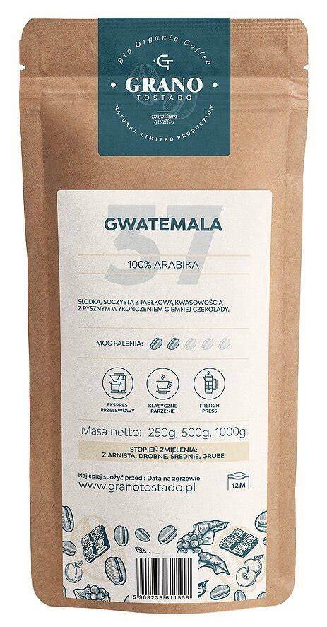 GRANO TOSTADO Gwatemala Arabica 0 25 Kg Kawa Ziarnista Niskie Ceny I