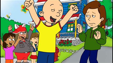 Caillou Throws A Party Grounded Youtube