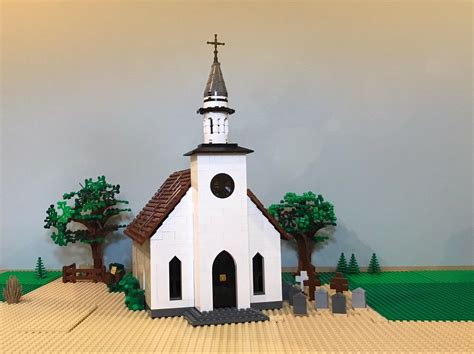 The White Church Of Escalante In Lego