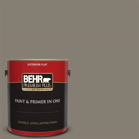 BEHR PREMIUM PLUS 1 Gal MQ2 53 Smoky Trout Flat Exterior Paint And