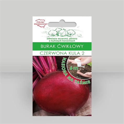 Taśmy Burak ćwikłowy Czerwona Kula 2 czerwone 6m Nasiona Plantet pl