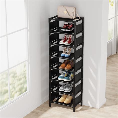 Tribesigns Vertical Shoe Rack Narrow Shoe Shelf Slim Shelf For Shoes