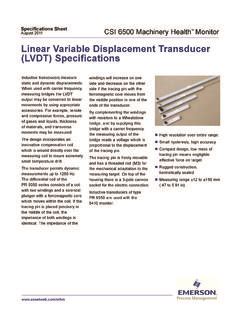 Linear Variable Displacement Transducer LVDT Linear Variable