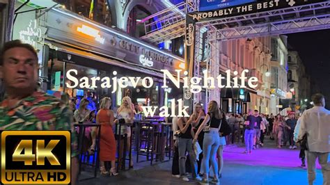 Sarajevo Nightlife Walk Asmr K Hdr Sarajevo Nightlife