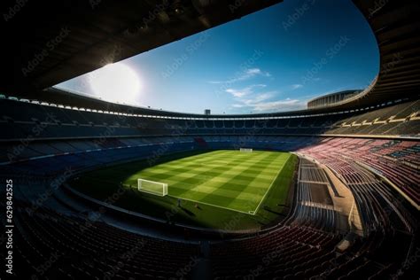 Camp nou stadium view. Generate Ai Stock Photo | Adobe Stock