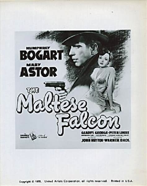 The Maltese Falcon Original R1976 U S Silver Gelatin Single Weight