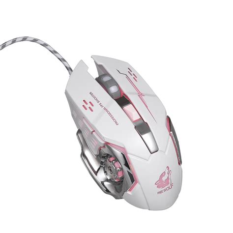 Free Wolf Wired Gaming Mouse Professional Fps Mouse With 4000dpi Silent Click Gaming Mice With