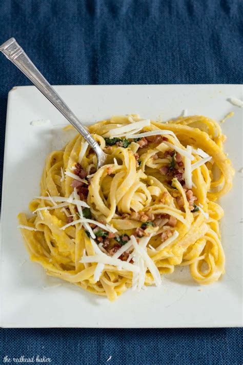 Butternut Squash Pasta Carbonara By The Redhead Baker