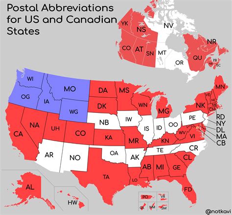 map  united states  postal abbrev