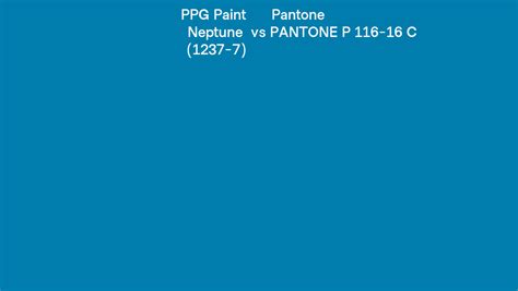 PPG Paint Neptune 1237 7 Vs Pantone P 116 16 C Side By Side Comparison