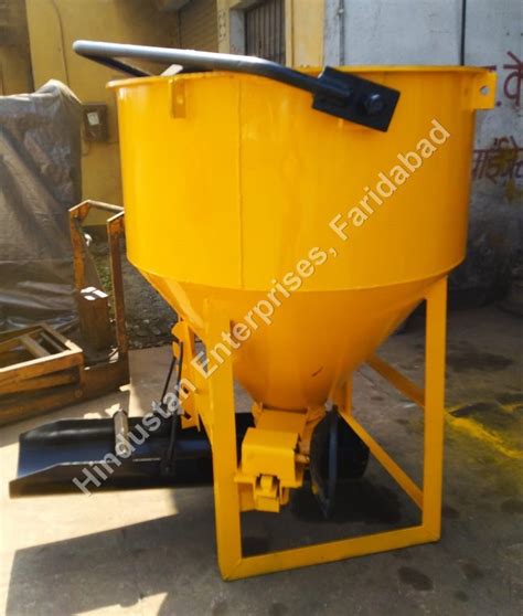 Cone Type Center Discharge Concrete Bucket With Manual Lever For