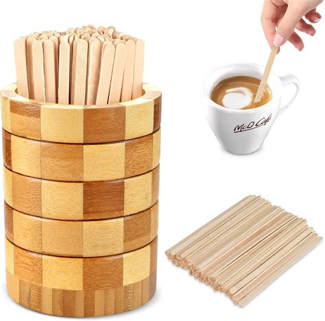 Amazon 101 Pcs Coffee Stirrers Holder Set 1 Pcs Stirrers Holder