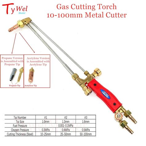 Gas Cutting Torch Mm Metal Cutter Oxygen Propane Acetylene