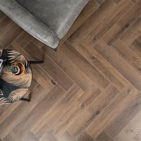 Alsek Tan Herringbone Luxury Click Vinyl Flooring 5mm