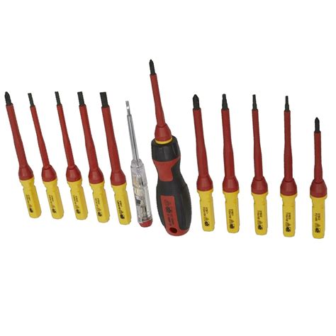 Sealey Screwdriver Set 13pc Interchangeable Magnetized Tips Vde