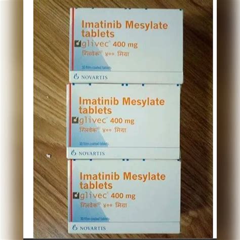 Glivec 4001mg Imatinib Mesylate Tablets 400mg Novartis 1 Box 30