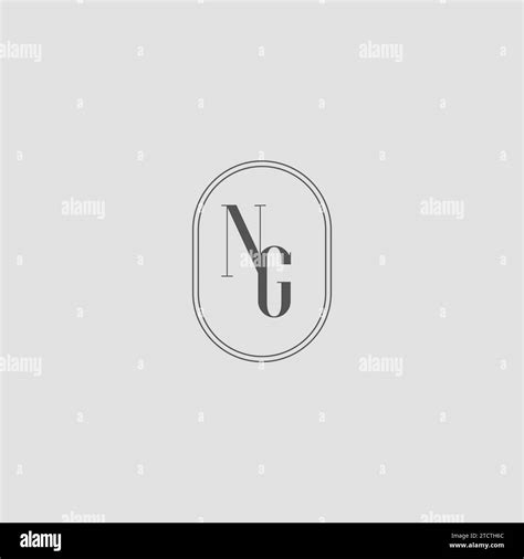 Initial NG Wedding Monogram Logo Design Vector Graphic Stock Vector