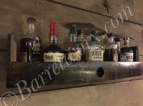 Bar Shelves Bourbon Barrel Liquor Cabinet Work From Home Bar Cart Decor Wall Display Cabinet