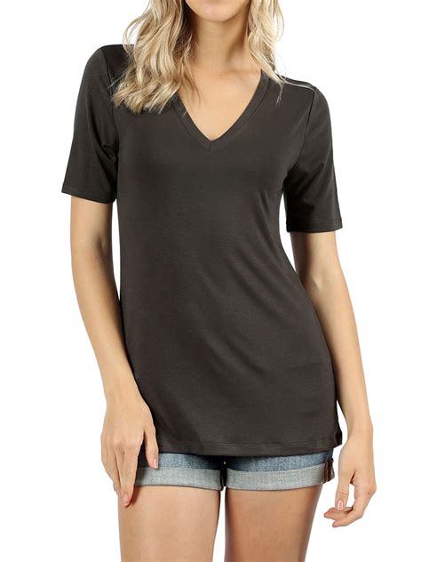 TheLovely Women Casual Short Sleeve Realxed Fit Basic T Shirt Tops S