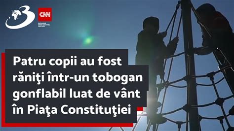 Patru copii au fost răniţi într un tobogan gonflabil luat de vânt în