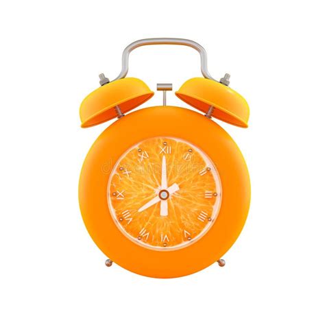 Orange Alarm Clock Stock Illustration Illustration Of Breakfast