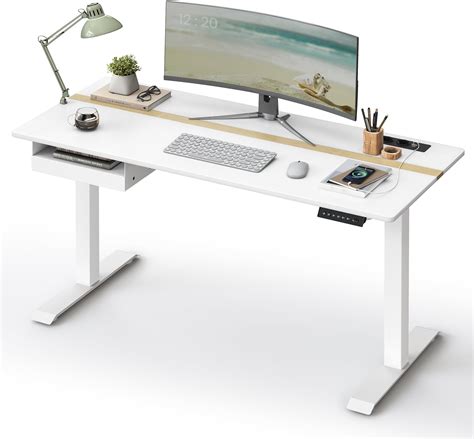 Songmics Bureau Assis Debout Lectrique X X Cm Table