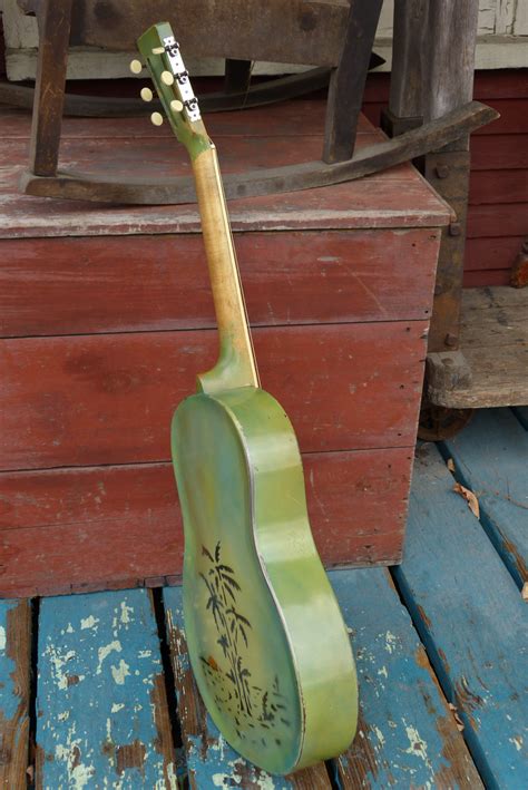 1933 National Triolian Polychrome Surf Green Resonator Guitar