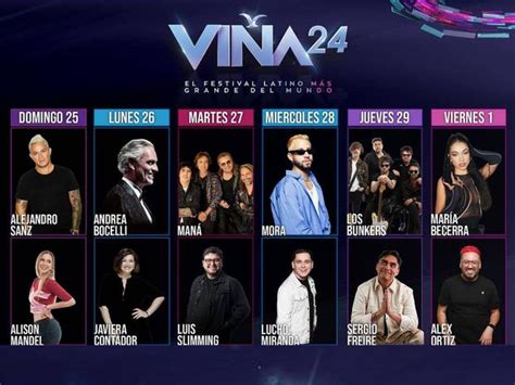 Festival Viña Del Mar 2024 El Orden De Los Artistas Que Se Presentan El Domingo 25 De Febrero