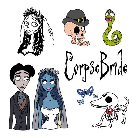 Corpse Bride Cricut File Svg Png Dxf Eps Lightboxgoodman