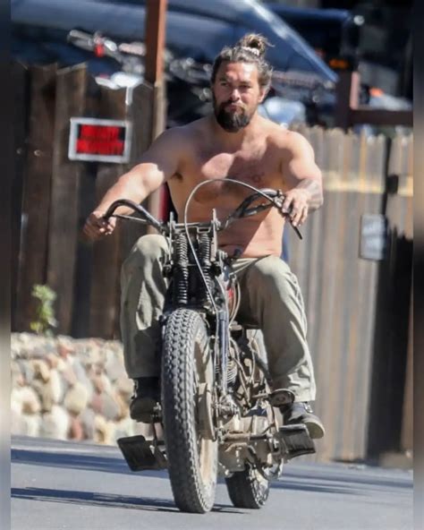 Traci Perry On Instagram Jason Momoa Rides A Vintage Motorcycle While