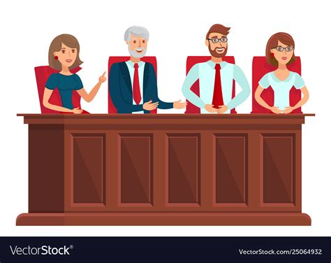 Jury Trial Representatives Royalty Free Vector Image