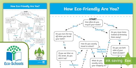 FREE KS1 How Eco Friendly Are You Flowchart Quiz