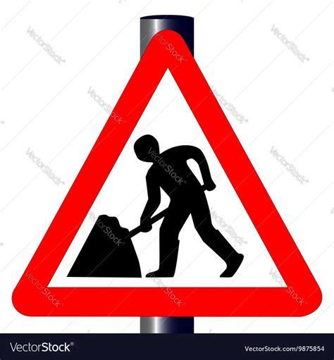 Men at work traffic sign Royalty Free Vector Image