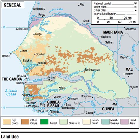 Senegal River Map Of Africa