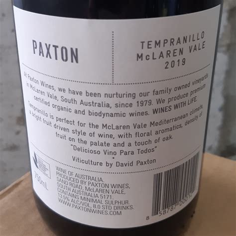 Paxton Tempranillo 2019 2079 Organic Wine Store