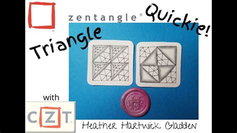 Triangle Zentangle® Quickie Youtube