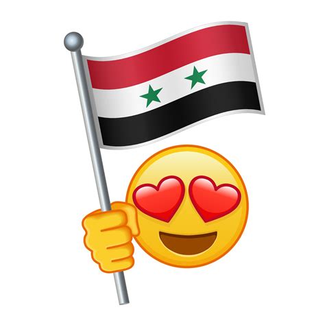 Emoji with Syria flag Large size of yellow emoji smile 48204284 Vector Art at Vecteezy