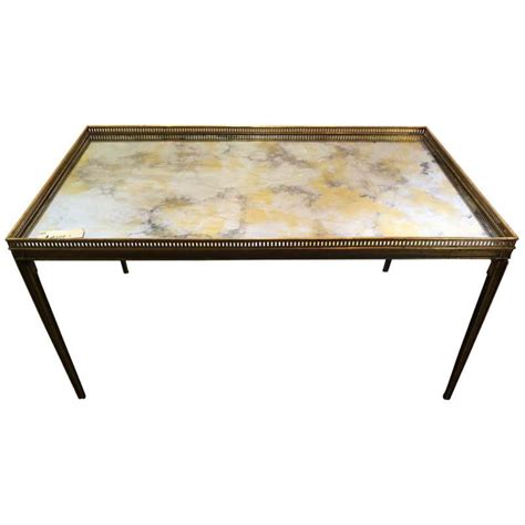 Neoclassical Hollywood Regency Brass And Glass Hexagon Coffee Table Hoof Feet At 1stdibs