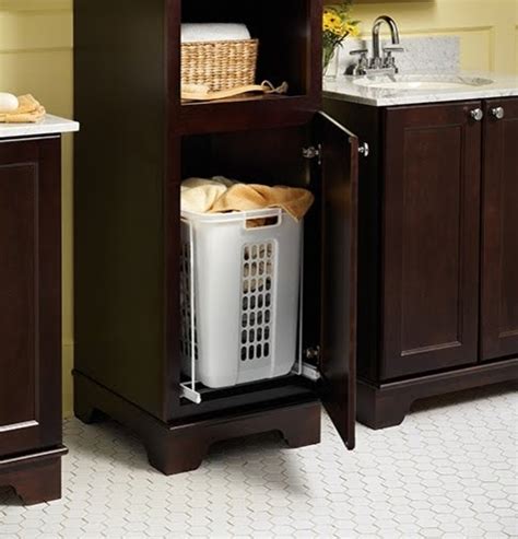 Tall Bathroom Storage Cabinet With Laundry Bin Semis Online