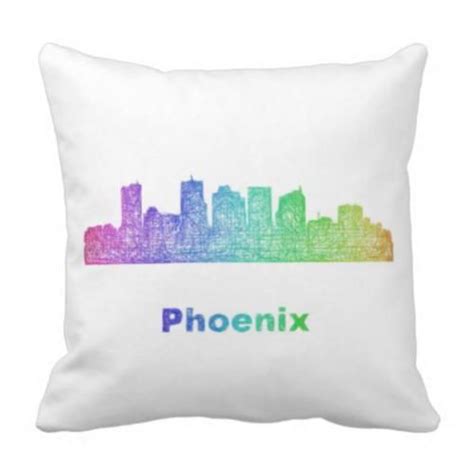 A Napkin With The Word Phoenix In Front Of A Cityscape