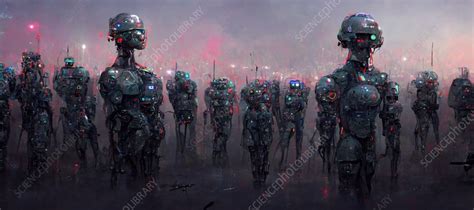 AI Enabled Warfare Conceptual Illustration Stock Image C056 2131