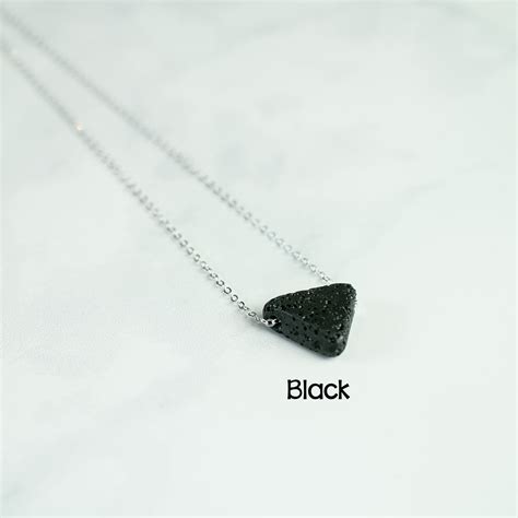 Triangle Lava Stone Essential Oil Diffuser Necklace Love N Lava Designs