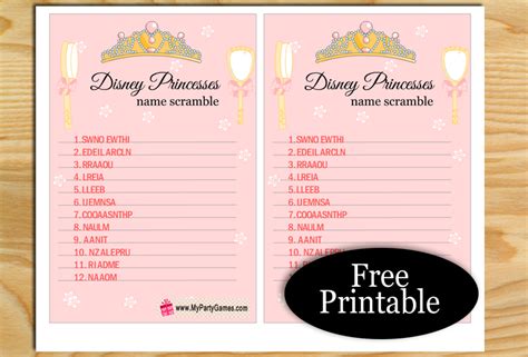 Princess Party Princess Name Game What S Your Princess