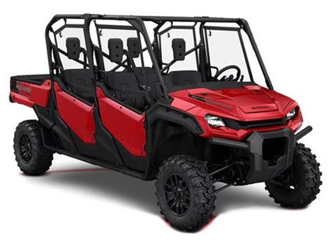 New 2024 Honda Pioneer 1000 6 Deluxe Crew Avenger Red Utility