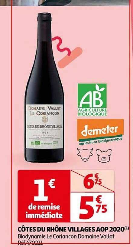 Promo Côtes Du Rhône Villages Aop 2020 Biodynamie Le Coriancon Domaine