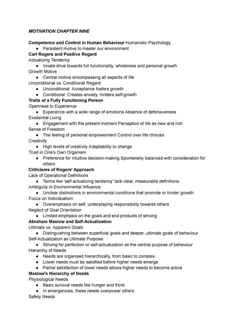 Motivation Chapter 9 Motivation Chapter Nine Competence And Control