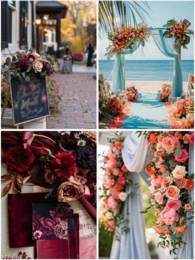 Blue And Red Wedding Color Palette Theme Ideas