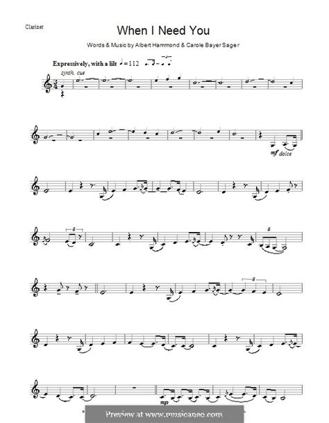 When I Need You Celine Dion By A Hammond Sheet Music On Musicaneo