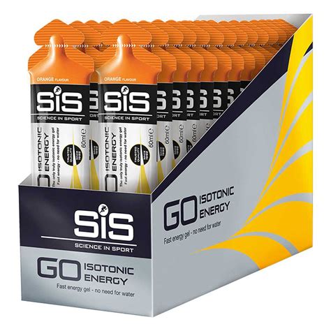 Sis Caja Geles Energ Ticos Go Isotonic Energy Orange Ml Gris Bikeinn